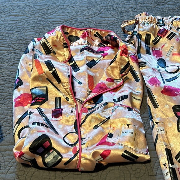 Set de pijama para mujer size L color rosa con estampado buenas condiciones - Picture 5 of 9